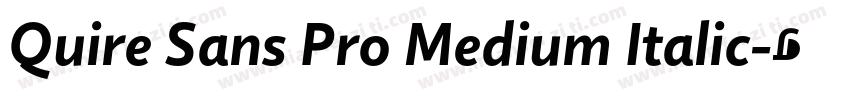 Quire Sans Pro Medium Italic字体转换